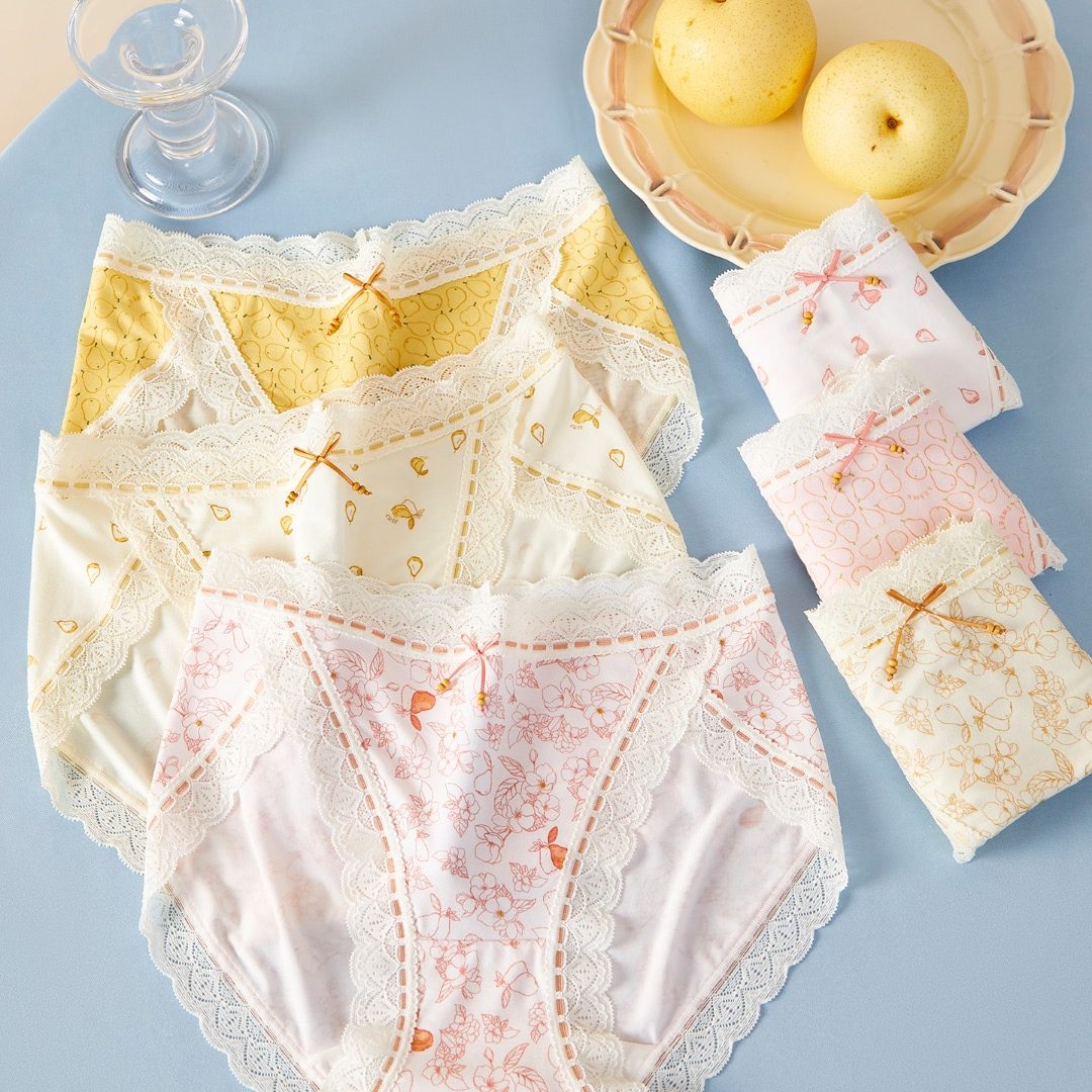 秘语婴肤棉柔软细腻女士内裤净味抑菌底裆编织梨想梦境