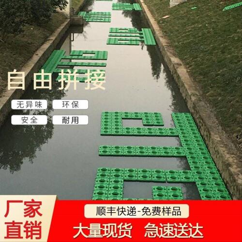 人工种植浮床水上生态浮岛人工浮岛生态浮床蔬菜净化水质种植浮岛