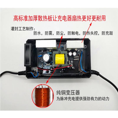 电动车电瓶充电器48V12AH20AH60V72V30A电车三轮车通用