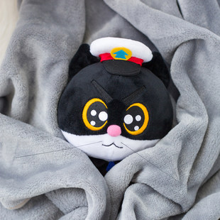 限购5/美英正品新黑猫警长白猫班长一耳木三都毛绒玩具娃娃礼品现