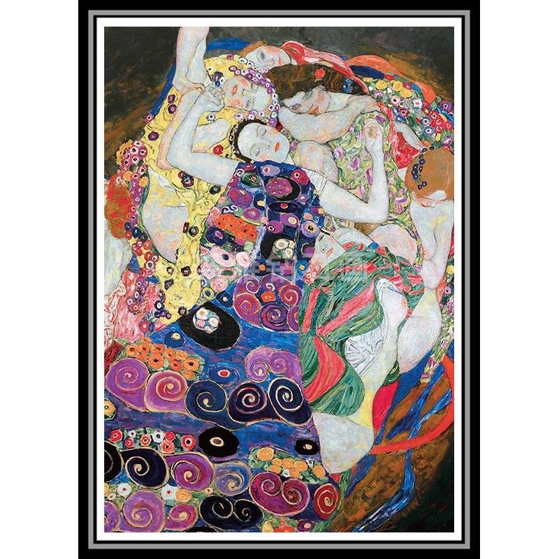 DIY方钻满钻钻石画世界名画克里姆特《处女》贴钻点钻十字绣带钻