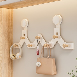 吸盘门后挂钩免打孔衣服强力承重入户门收纳架卧室墙壁置物挂衣钩