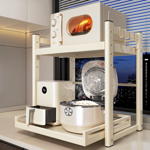 厨房电饭煲烤箱台面电器收纳架子