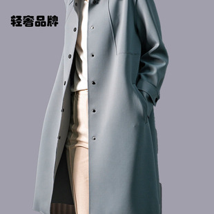 朗姿约定风衣外套女2026秋季新款韩版气质英伦风小个子垂感大衣