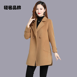 朗姿约定高级感双面羊绒大衣女中长款小个子纯羊毛呢2026秋冬外套