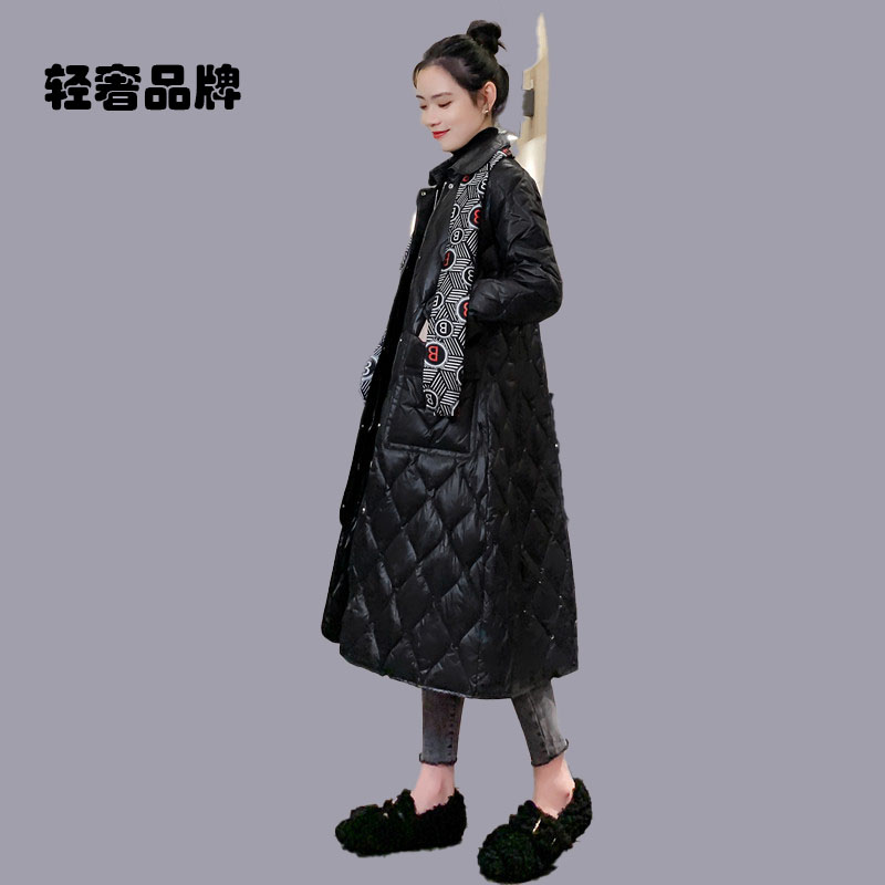 朗姿约定长款过膝轻薄羽绒服女冬2026年新款修身韩版白鸭绒外套