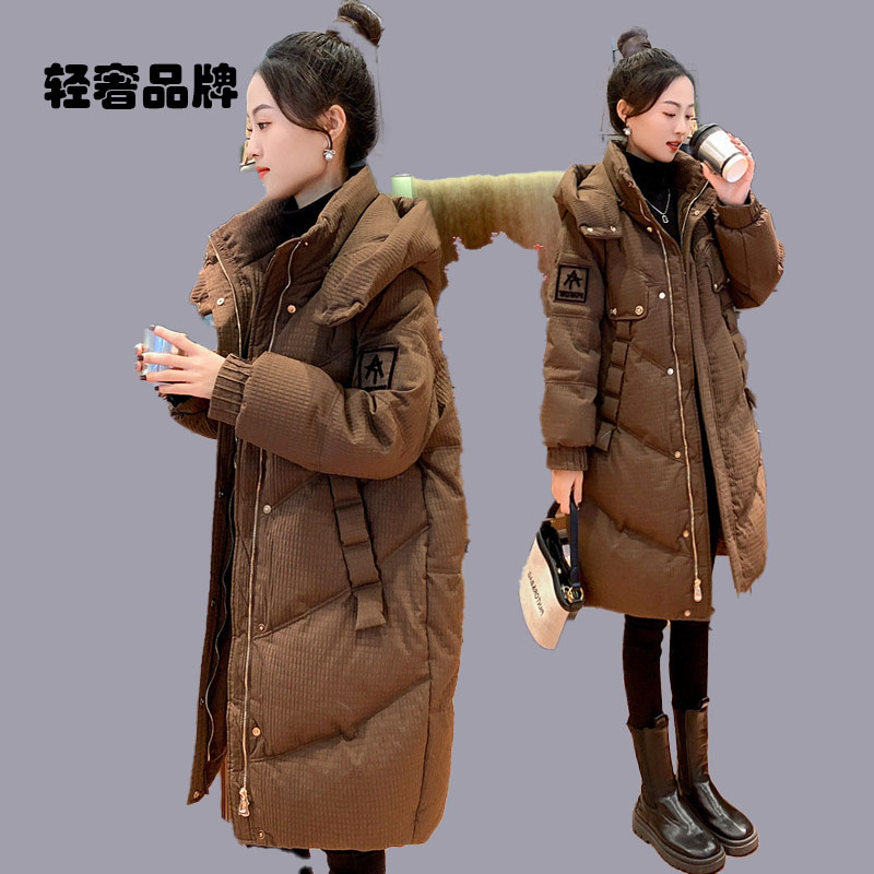 朗姿约定羽绒服女中长款2026冬季新款设计感白鸭绒加厚保暖外套