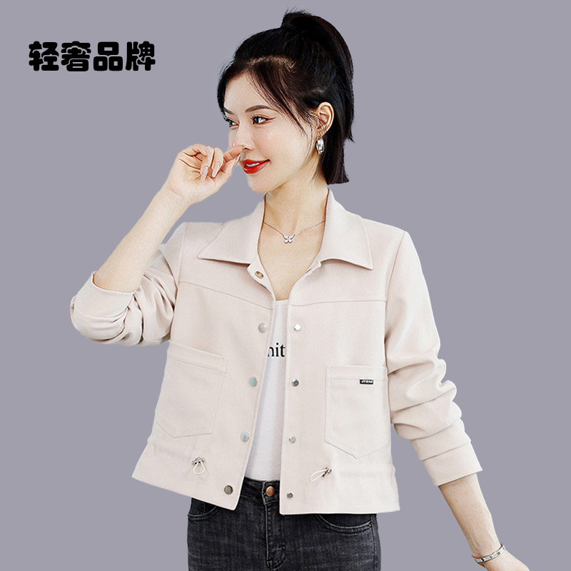 朗姿约定春季外套女款百搭2026年新款短款小个子高级感夹克女春装图片
