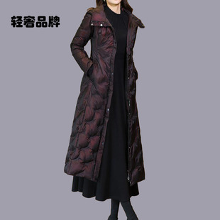 朗姿约定2026年冬季女性高端羽绒服新款优雅长过膝加厚保暖夹克