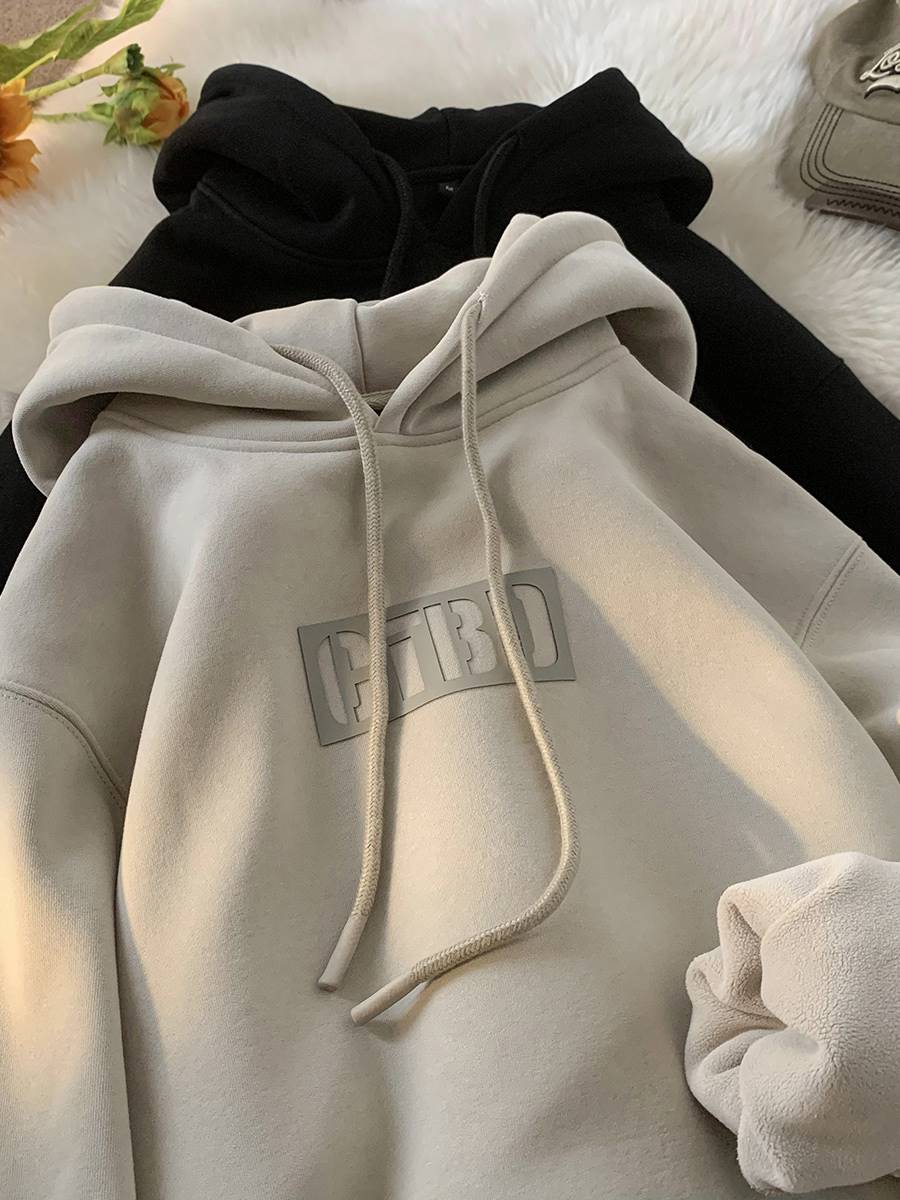 ADAMF加绒卫衣连帽宽松加厚秋冬款外套情侣帽衫oversize上衣潮流