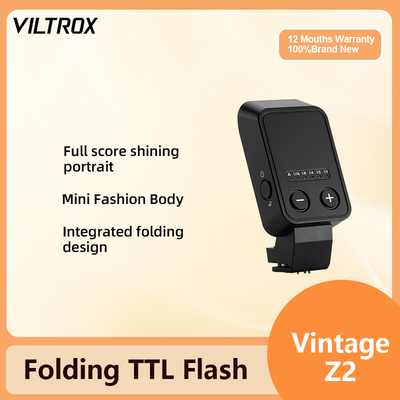 VILTROX Vintage Z2 TTL Mini Speedlite Flash for Sony Camera Beginner-Friendly Foldable Camera Flash