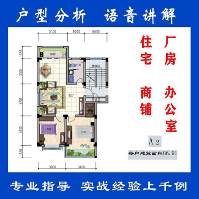 户型分析家居布局买房子选房屋看家宅办公室住宅装修户型图分析