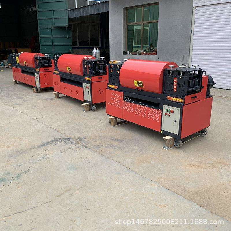 建筑脚手架调直机 全自动钢管除灰机 钢管除锈刷漆一 体机