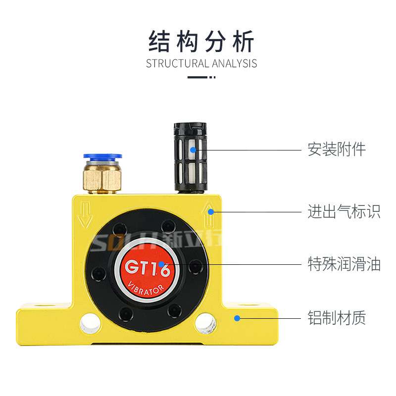 气动振动器GT4/6/8/10/13/16/20/25/30/36/48/60震动器涡轮震荡器