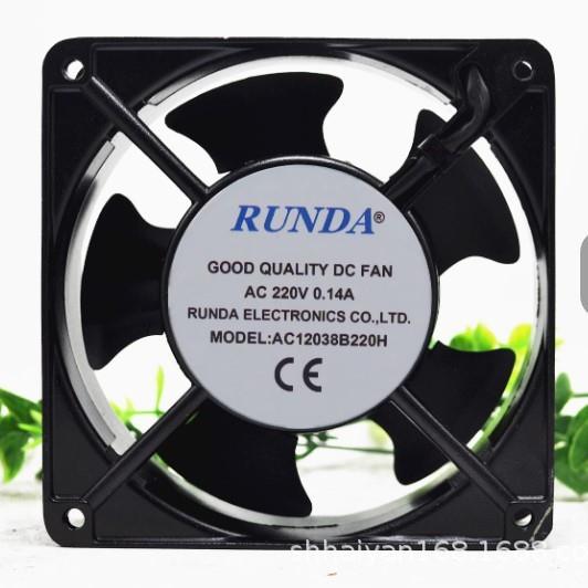 RUNDA AC12038B220H电机RT1238B22H-RA 220V冰箱轴流风机散热风扇