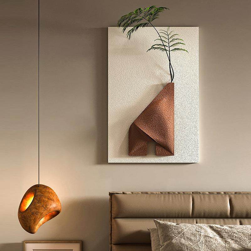 现代简约玄关装饰画大气客厅高级感肌理立体砂岩壁画走廊过道挂画