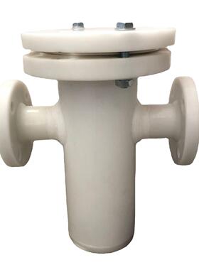 PP篮式过滤器 PP提篮式过滤器 DN50 DN100聚丙烯塑胶过滤器