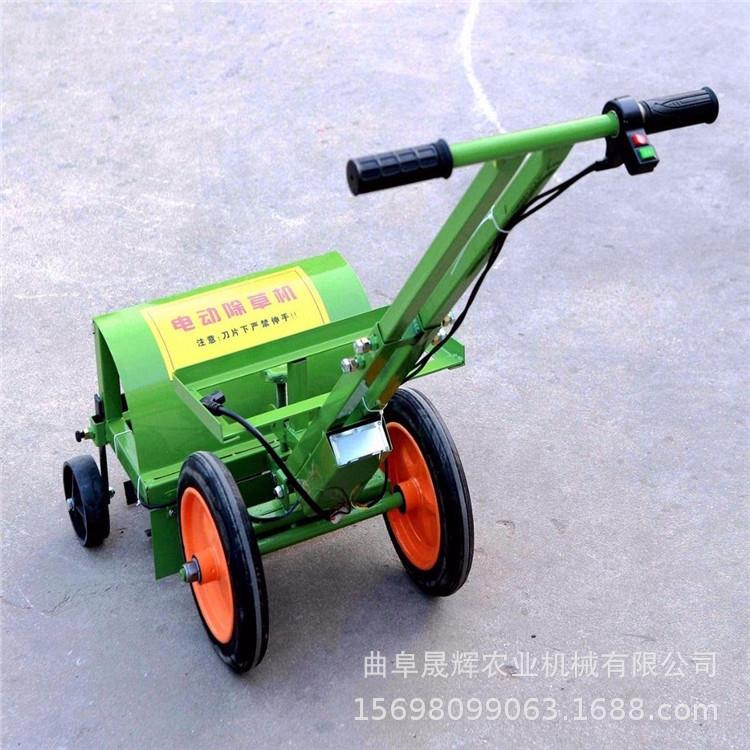 48V充电式养殖场开荒机 手推两轮锄草机 草莓大棚松土翻地割草机