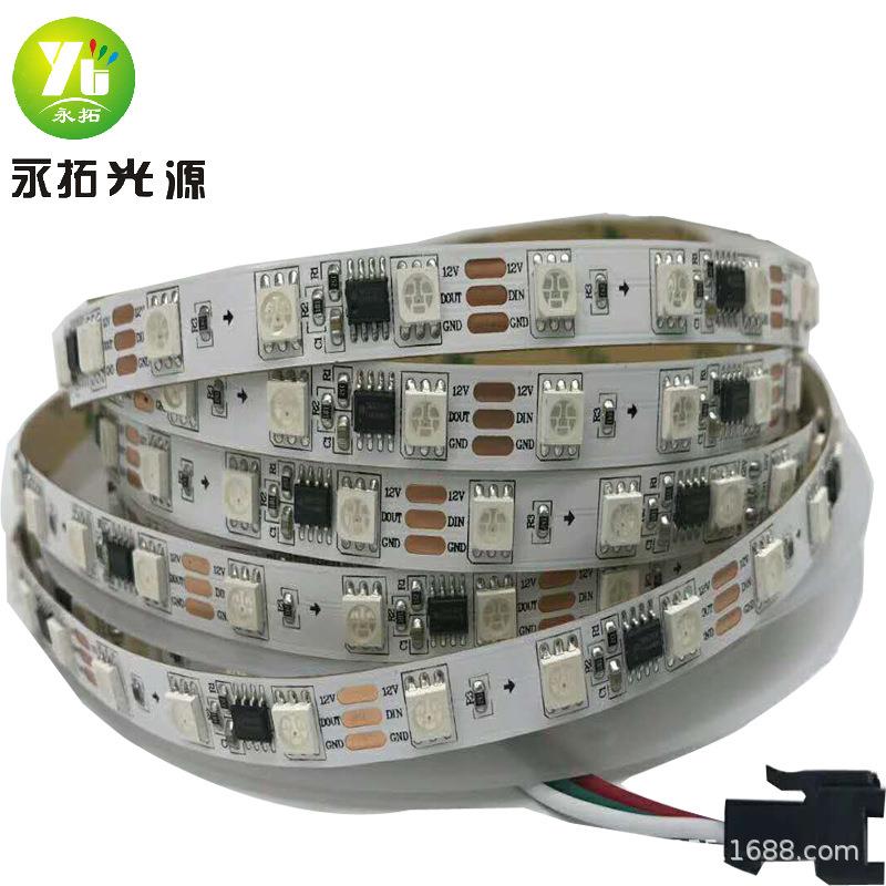 DMX512外控七彩软灯带灯条12v 30灯一米10段led外控全彩彩60珠