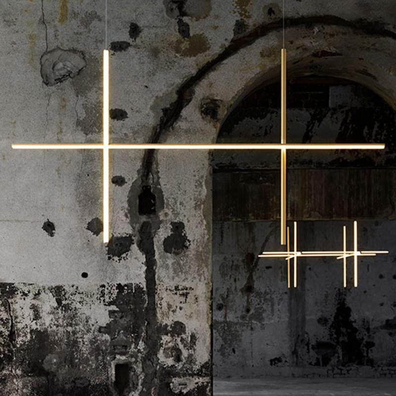 创意灯灯意大利极简挑空组合别墅客厅餐桌吊灯设计师led现代线条,电子元器件市场,集成电路（IC）,淘宝优惠券,粉丝福利购,淘宝优惠卷