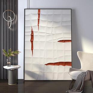 简约现代 玄关装饰画白色高级感样板间壁画轻奢客厅餐厅竖版挂画