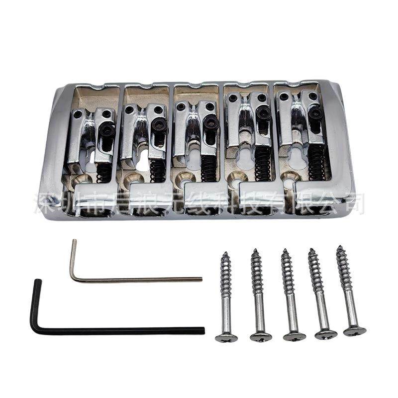 五弦电贝司琴桥拉弦板BASS贝斯贝司弦桥下驹后底穿弦两用琴桥