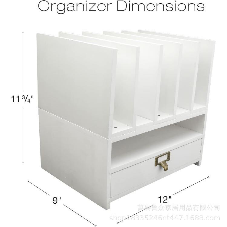 桌面收纳架文件收纳柜实木置物架文件夹抽屉收纳多层架子抽屉式