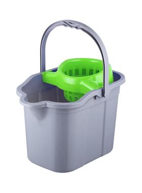 VLEN 加厚款带轮拖把桶 挤水拧干墩布桶清洁桶 ABS材质 30L灰绿色