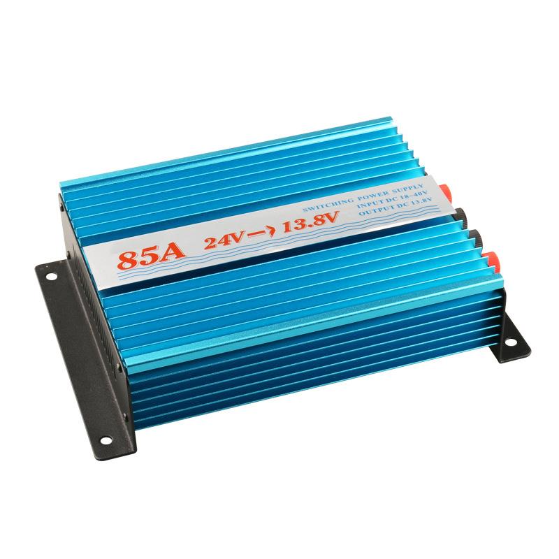 车载24V转13.8V电源降压器85A大功率电台对讲机音响船用稳变压器