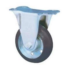 SKC-150 NRB 6寸塑料芯黑色橡胶固定轮 孔距112x53 （100x56）mm