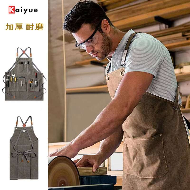 工匠园艺I3工具围裙美发师XE工作服男士电工防水维修木工logo加厚