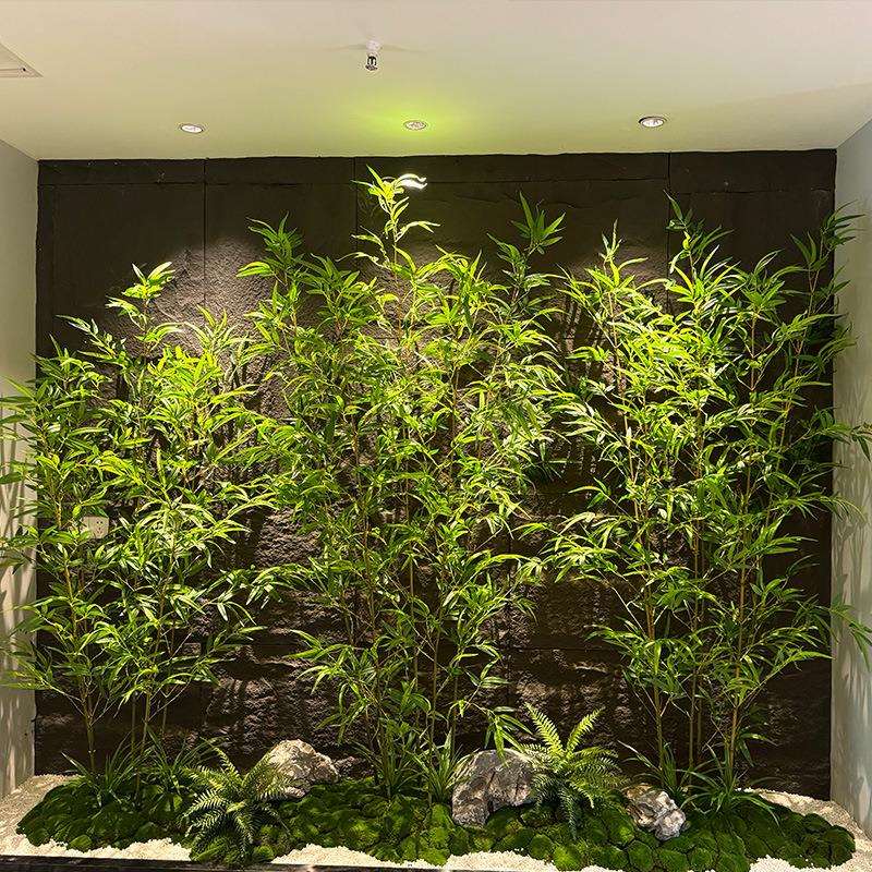 仿真竹子假竹子装饰庭院隔断屏风挡墙造景仿生加密室外绿植毛竹