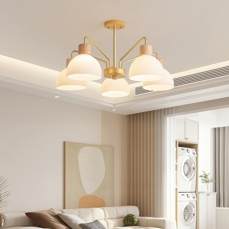 客厅吊灯新款北欧创意个性餐厅灯现代简约日式原木风卧室书房灯具