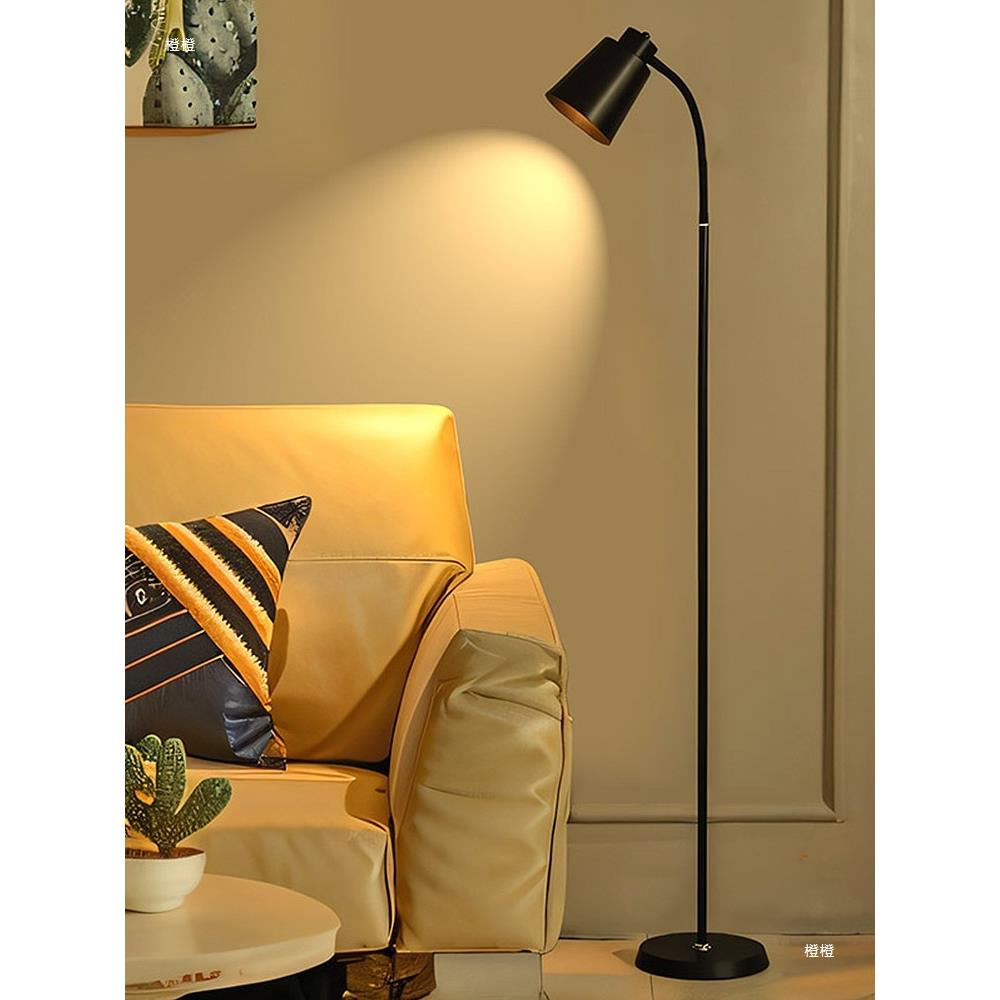 客厅简约现代卧室落地灯护眼北欧风书房复古学习阅读灯现代简约