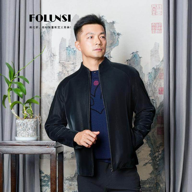 佛伦斯FOLUNSI皮衣男秋冬款