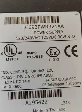 GE9030PLC 电源模块 IC693PWR321AA 1议价