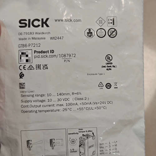 西克光电传感器GTB6-P7212，订货号1087972，数议价