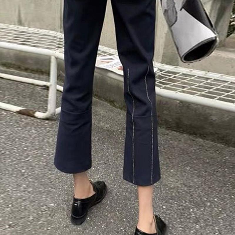 九分西装裤女2026新款春秋直筒高腰显瘦休闲微喇叭裤子阔腿夏薄款
