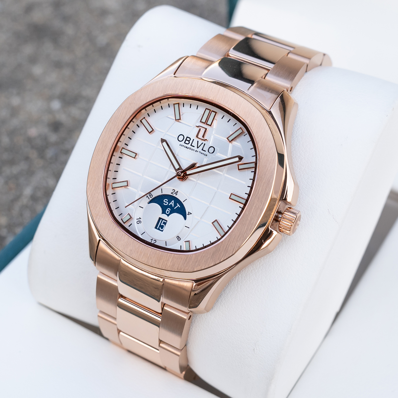 欧宝罗男士手雷机械表防水50米