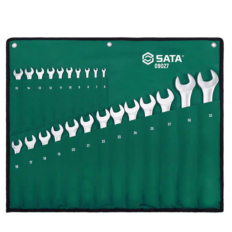 世达23件两用扳手09027 09026套装14件梅花开口抛光汽修全套工具