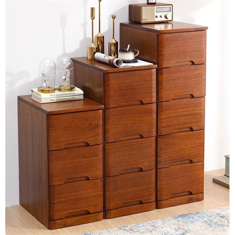 实木夹缝柜加深抽屉式收纳柜30/50cm边柜窄储物五斗柜小床头柜子