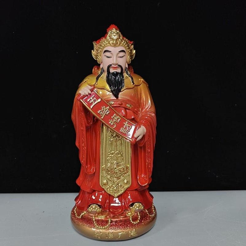树脂五路财神爷像家用店铺公司招财供奉摆件赵公明像文武财神佛像