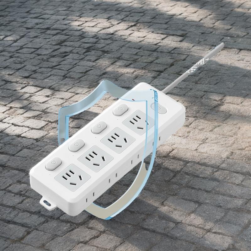 公雅多功能插座面板多孔家用插排独立多开关插板插线延长线接线板