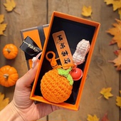 好事发生柿子毛线编织挂件礼物钥匙扣包包挂件送闺蜜朋友实用礼品