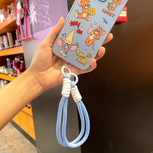 新款手机壳挂绳多巴胺双扣编织钥匙扣防丢包包挂件简约背包挂饰