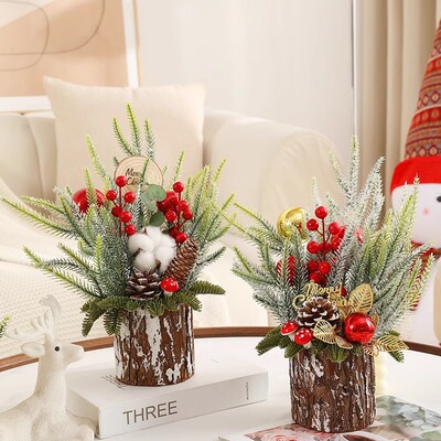 圣诞节装饰品小型圣诞树场景道具