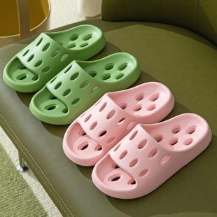 男防臭情侣洗澡速干浴室拖鞋 防滑漏水室内家用家居凉拖鞋 女卫生间