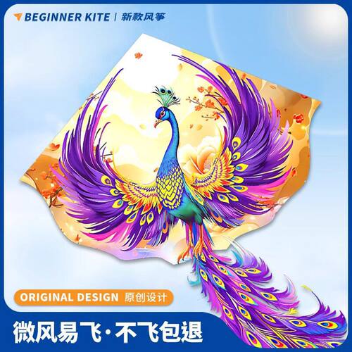 孔雀凤凰风筝成人儿童专用微风易飞2026年新款潍坊卡通风筝