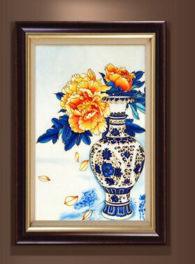 景泰蓝掐丝珐琅画diy材料包 青花瓷非遗手工国潮客厅装饰画
