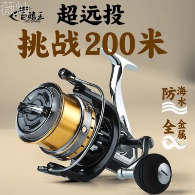 子路亚渔轮钓鱼轮全金属纺车轮大全新款专用2024海竿海杆远投矶钓